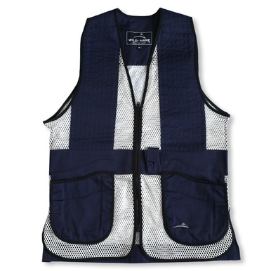 Wild Hare Primer Mesh Vest, Navy/ Silver - ShockEater Shooting Gear