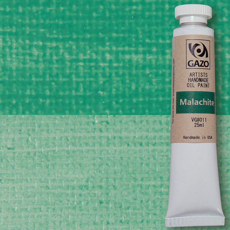 自家製絵の具 Malachite Genuine Ex Fine ハーフパン Malachite oil paint