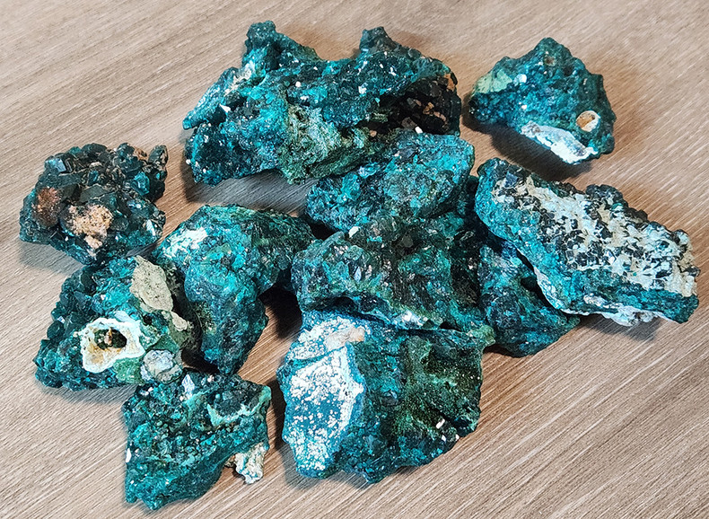 Dioptase pigment is back in stock after a long time away!