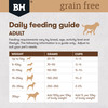 Black Hawk Grain Free Kangaroo Dry Adult Dog Food feed guide