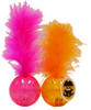 Scream Lattice Ball With Feather Loud Orange & Pink