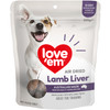 Love Em Air Dried Lamb Liver Dog Treats