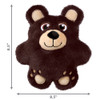 Kong Snuzzles Bear Dog Toy size