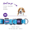 Kazoo Active Adjustable Nylon Dog Collar Ocean Sunrise medium