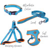 Kazoo Active Adjustable Nylon Dog Collar Ocean Sunrise set