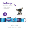 Kazoo Active Adjustable Nylon Dog Collar Ocean Sunrise small
