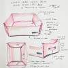 La Doggie Vita Luxe Trim Pink High Side Dog Bed with Removable Parts