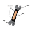 La Doggie Vita Spanner Plush Dog Toy With Squeaker