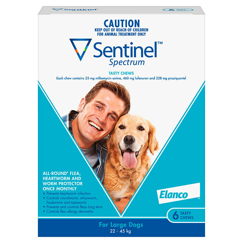 Spectrum Sentinel Worm Medicine Sentinel Spectrum Tasty Chews Flea