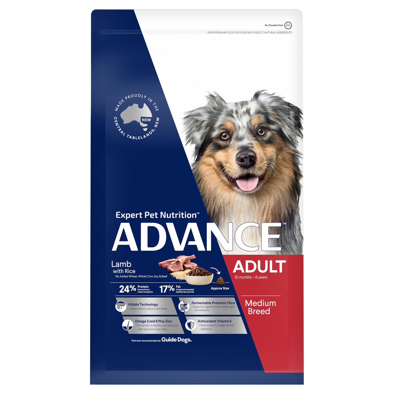 Advance Adult All Breed Dry Dog Food Lamb | PetO