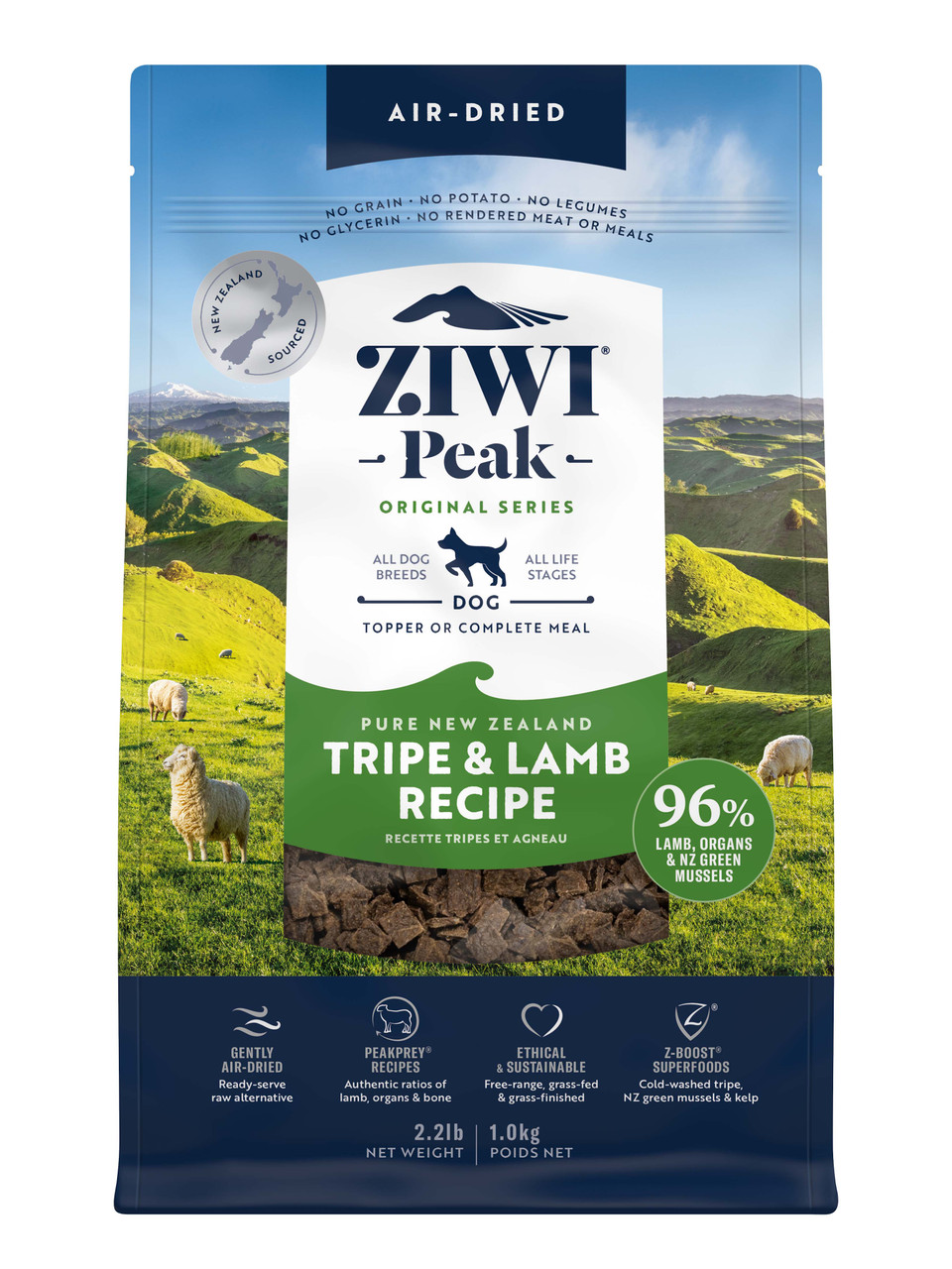 Ziwi Peak Air Dried Dog Food Tripe & Lamb