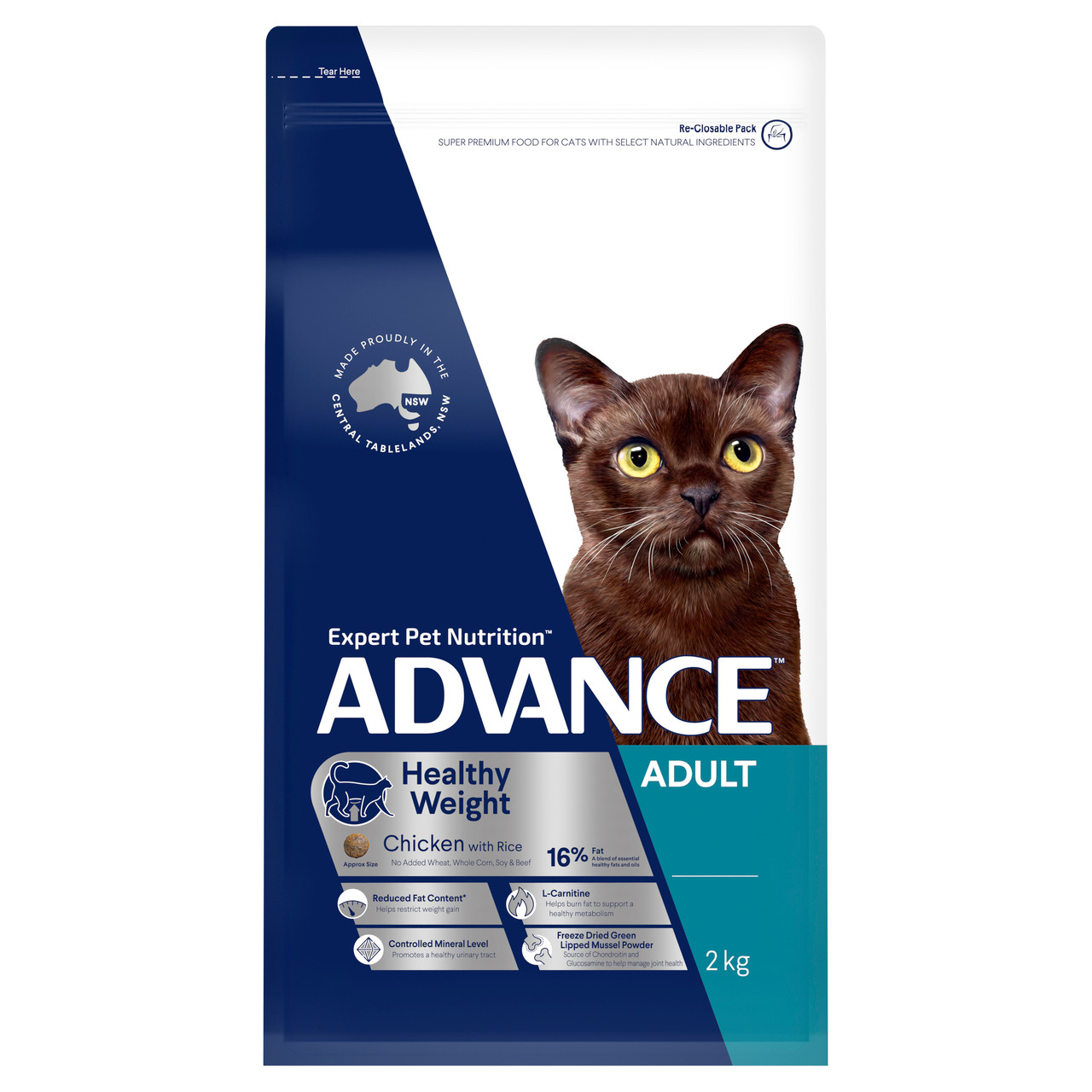 ADVANCE Healthy Weight Dry Cat Food Chicken PetO