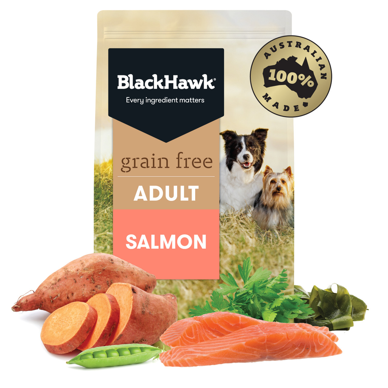 Black Hawk Grain Free Salmon Dry Adult Dog Food: 15kg