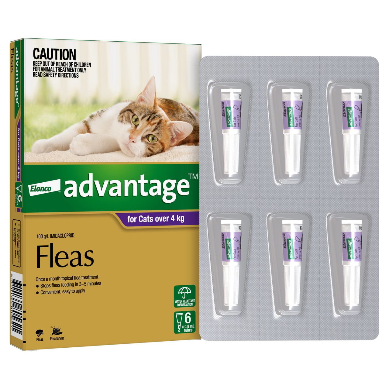 Advantage Flea Treatment for Large Cats Purple PetO