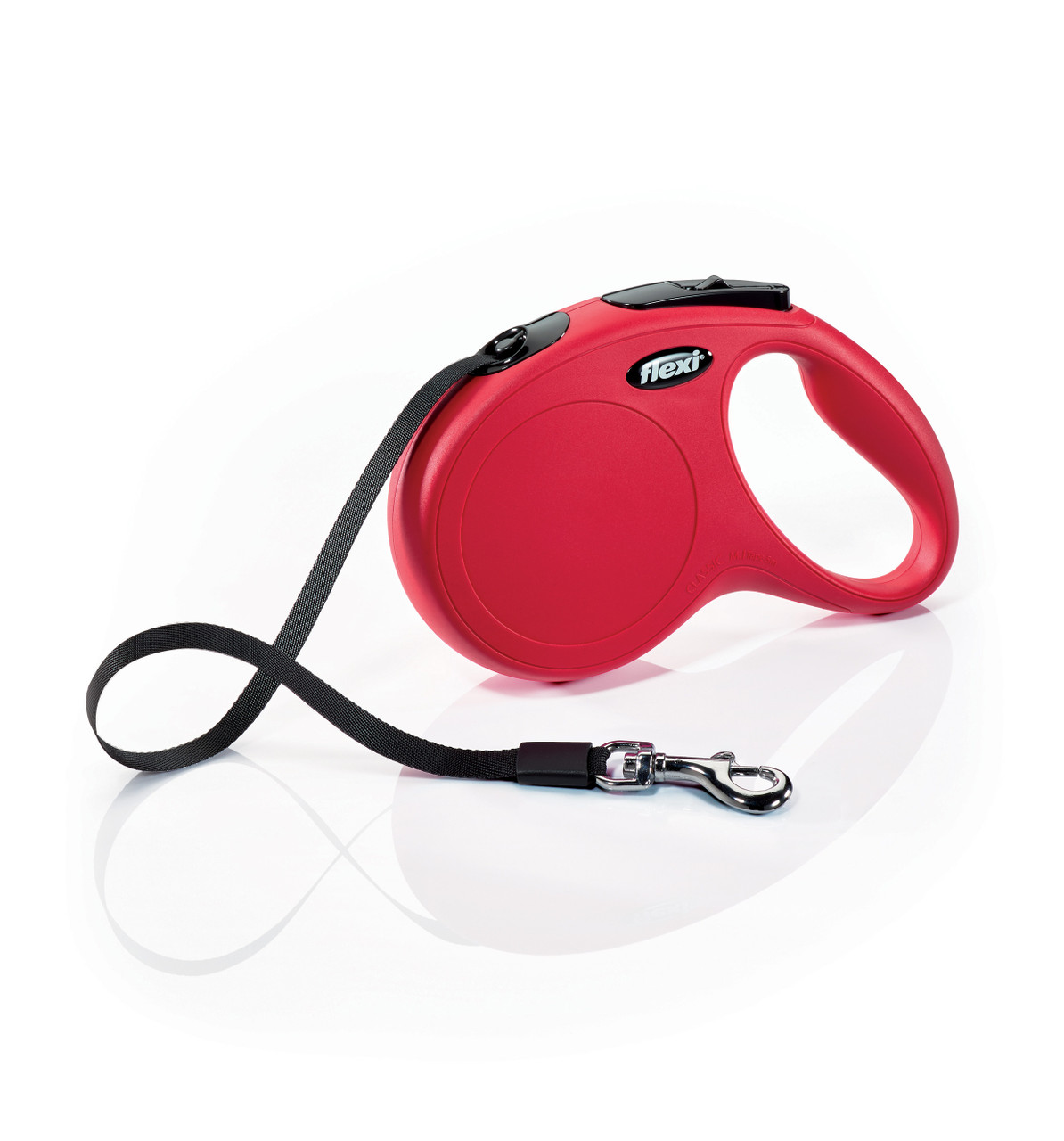 Flexi Classic Tape Retractable Dog Lead in Red PetO