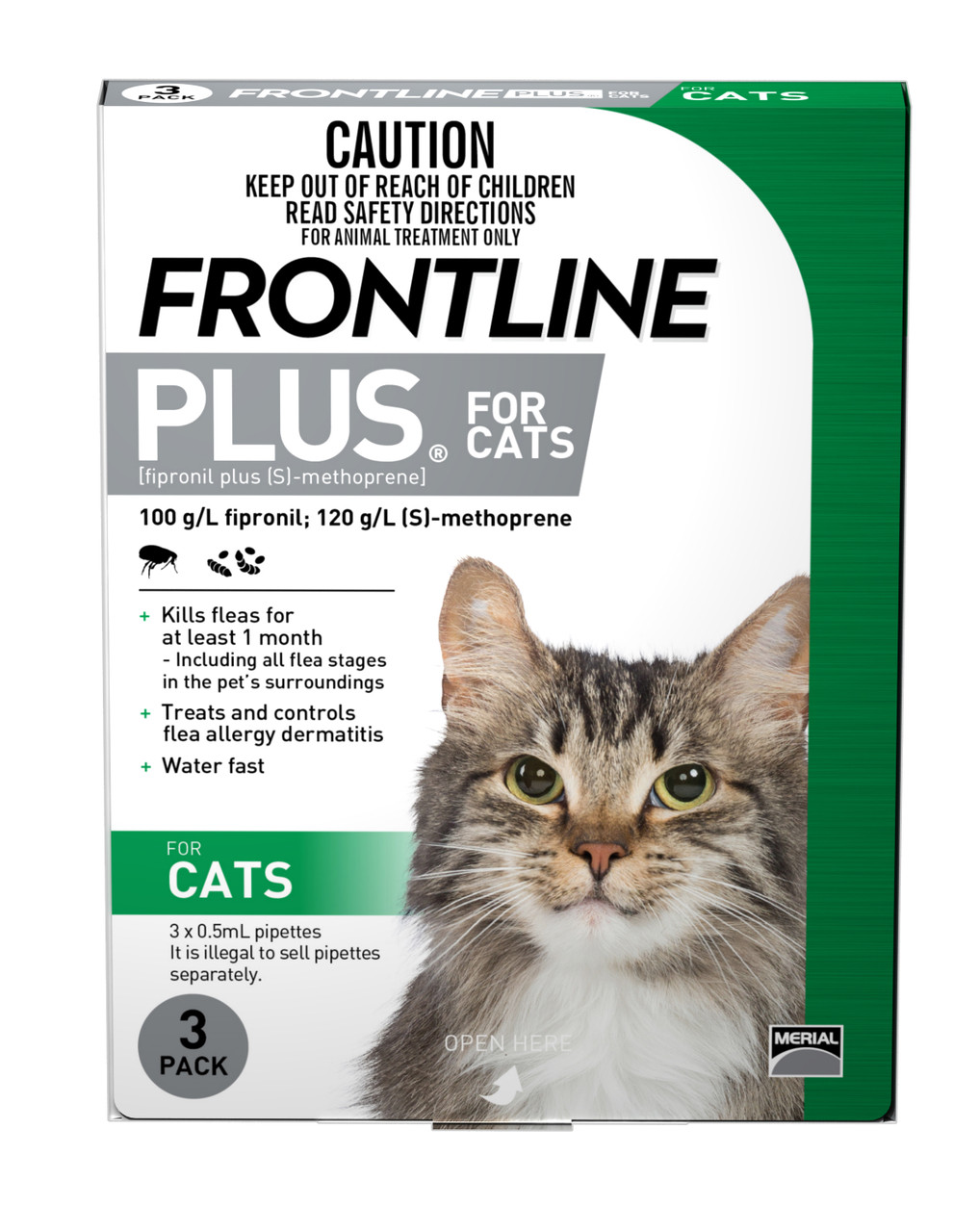 Frontline Plus Flea Treatment For Cats PetO