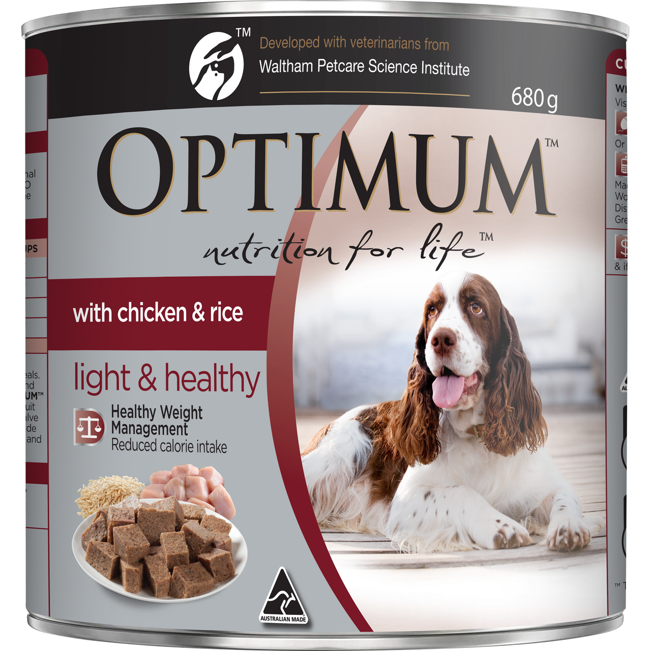 Optimum Light & Healthy Wet Dog Food With Chicken & Rice PetO