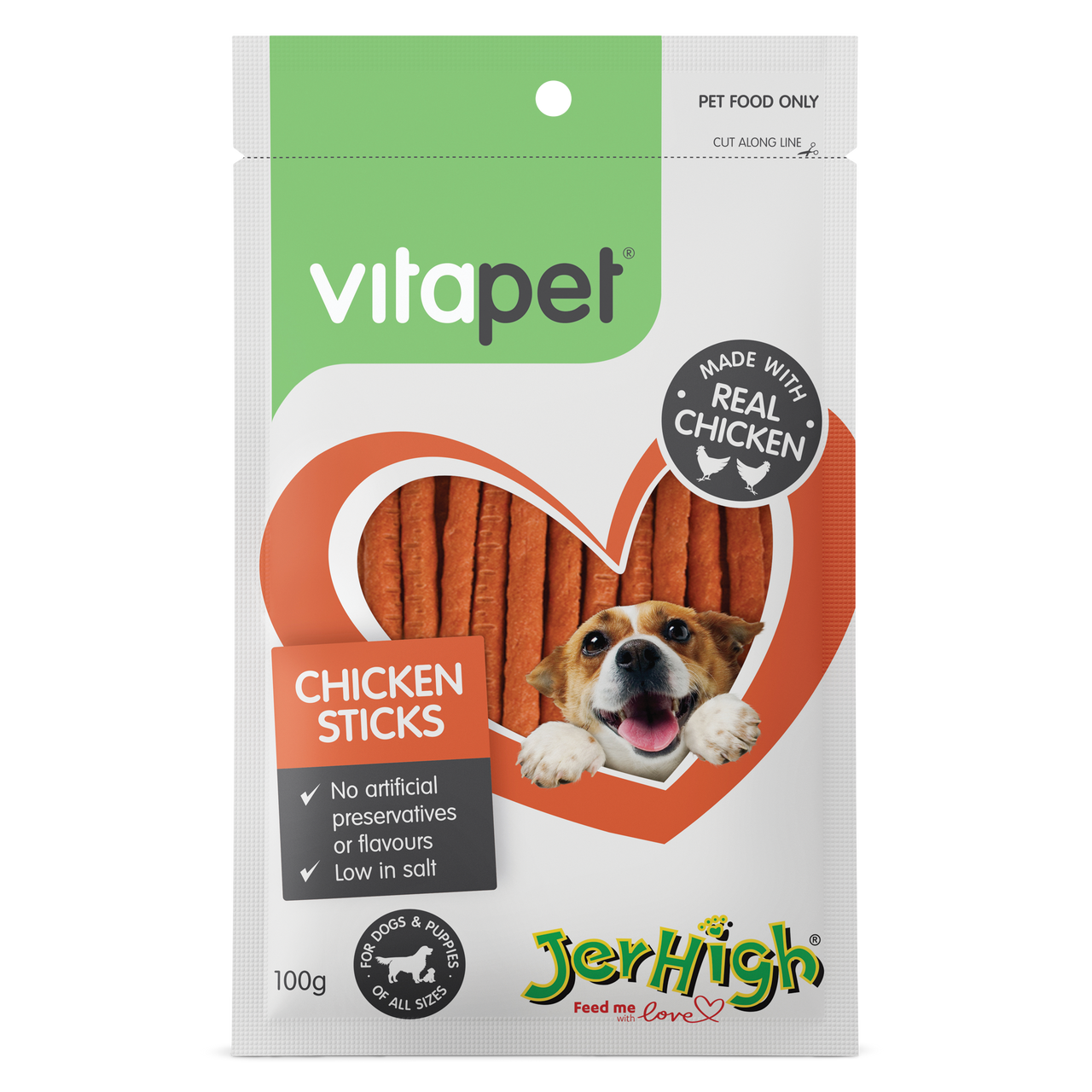 Vitapet Jerhigh Chicken Stick Dog Treats - PetO