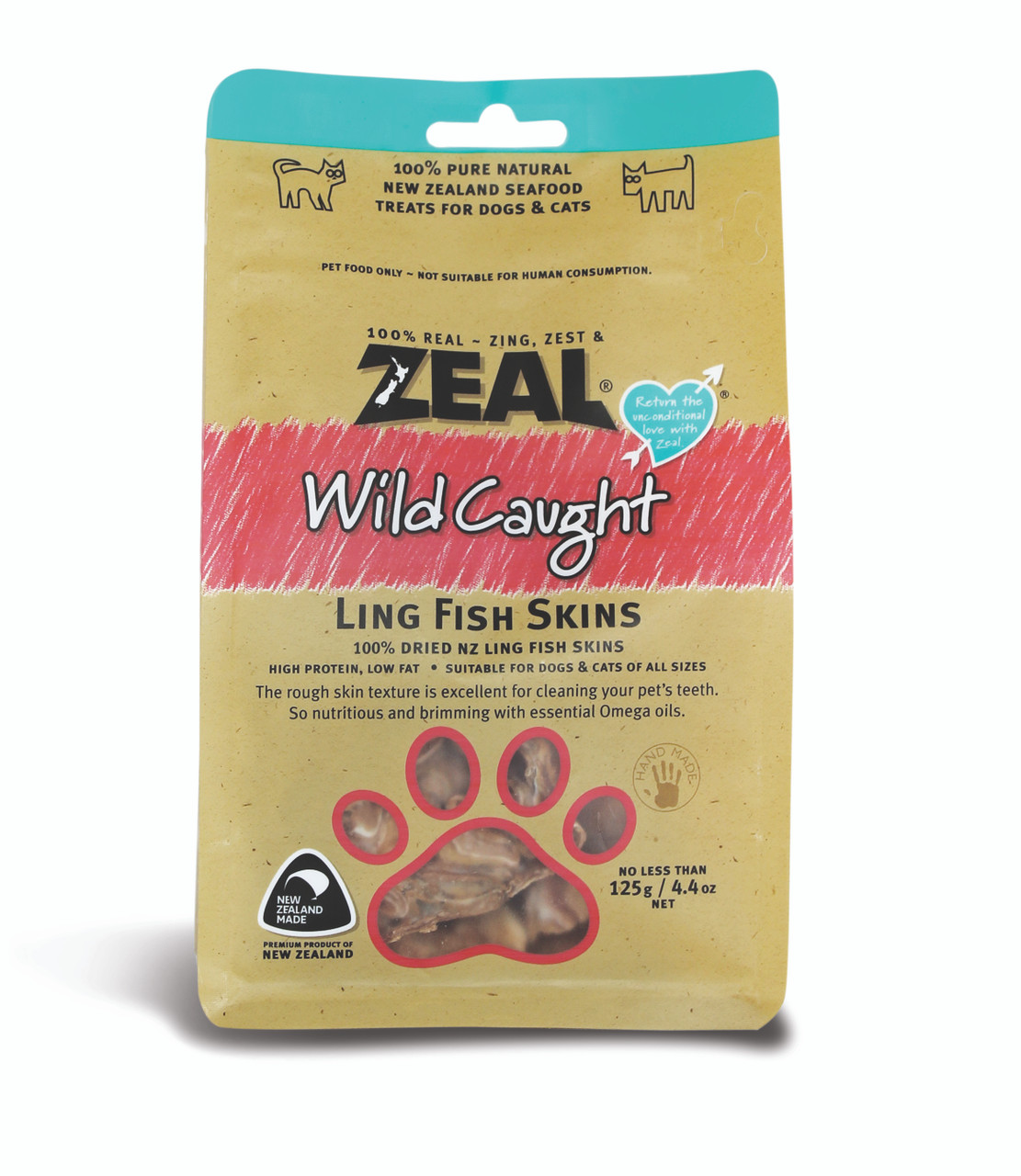 Zeal Ling Fish Skins Dog Treats PetO