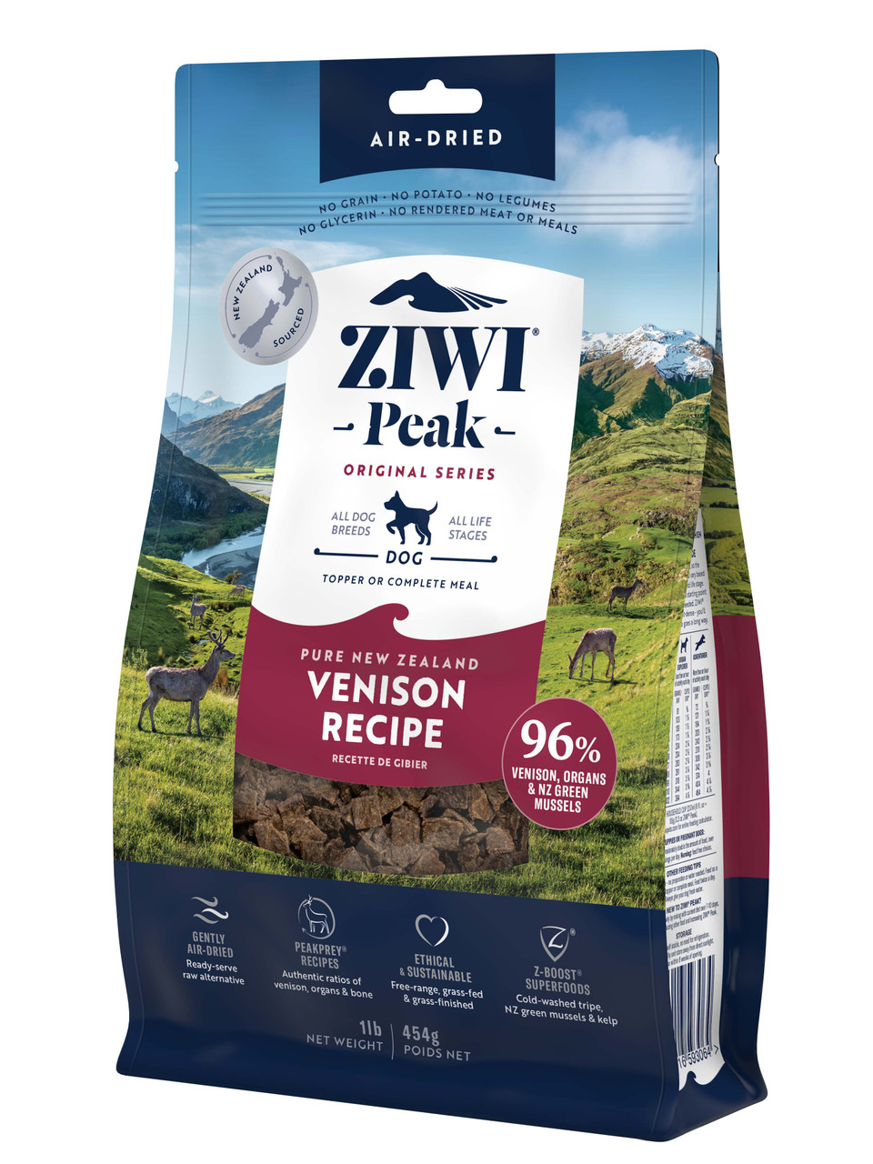 【新品】ZIWI Peak Venison Recipe ドッグフード 454g Ziwi Peak Air Dried Dog Food Venison