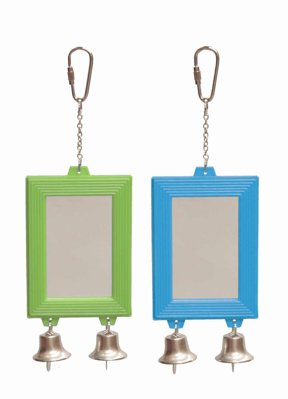Kazoo Rectangular Mirror with Bell Bird Toy PetO