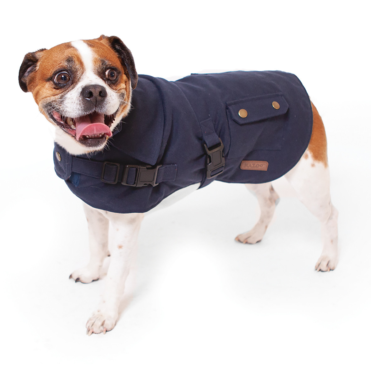 Kazoo Aussie Oilskin Dog Coat Navy