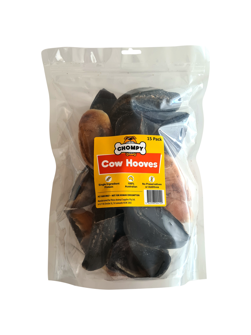 CHOMPY Cow Hooves Dog Treats PetO