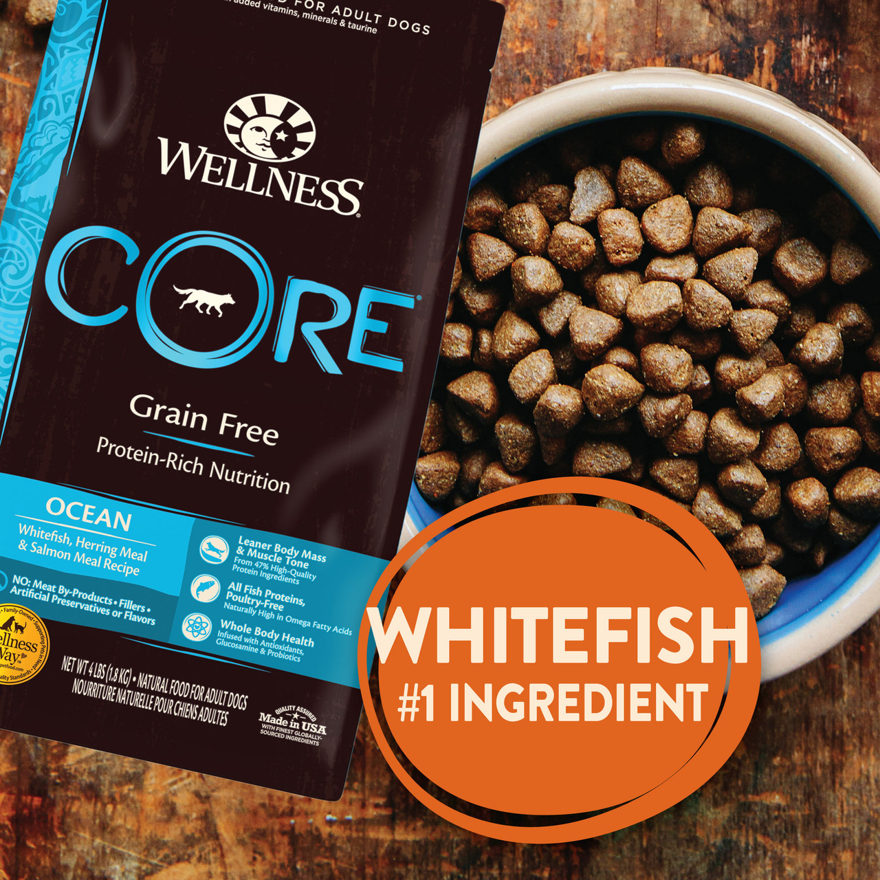 Wellness CORE Grain Free Ocean Whitefish, Herring Salmon Adult