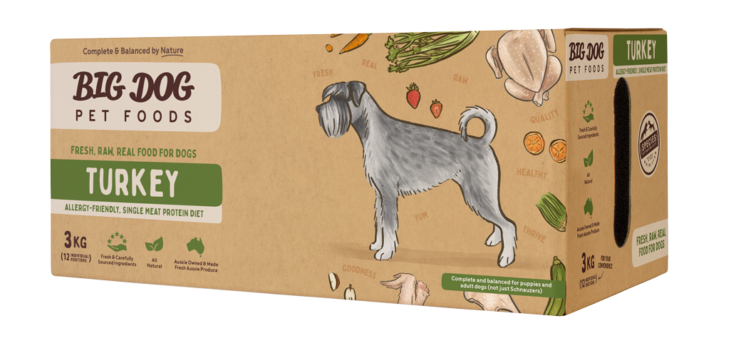 Big Dog Barf Turkey Raw Dog Food 3kg