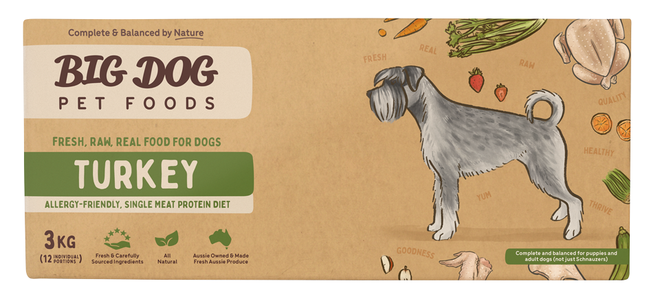 Big Dog Barf Turkey Raw Dog Food 3kg