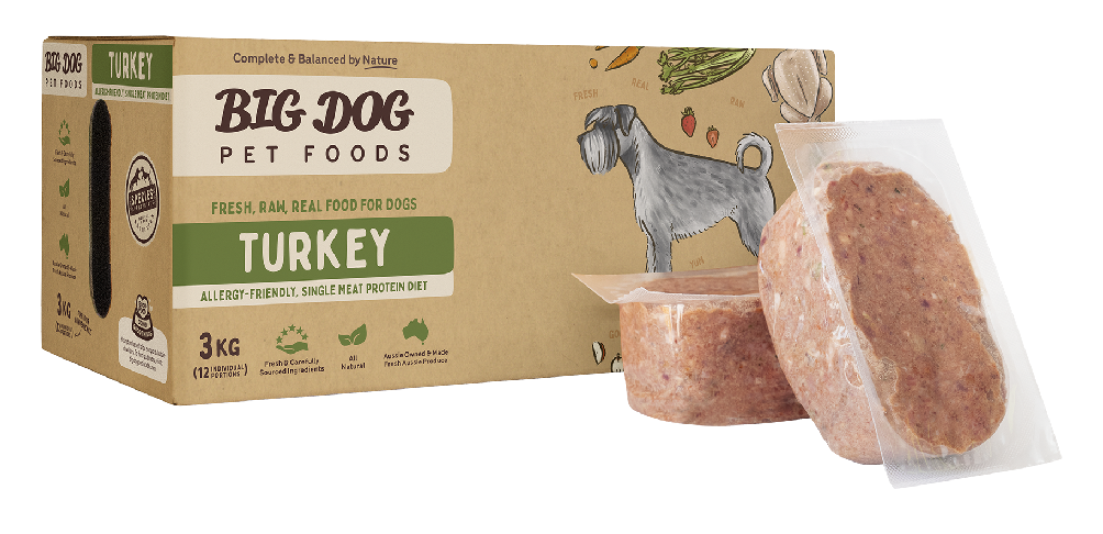 Big Dog Barf Turkey Raw Dog Food 3kg