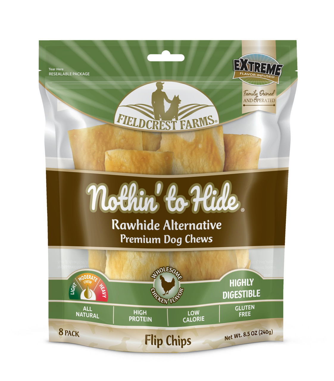 Nothin' to Hide Flip Chips Chicken Dog Treats