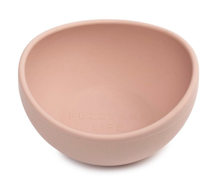 FuzzYard Life Silicone Dog Bowl Soft Blush