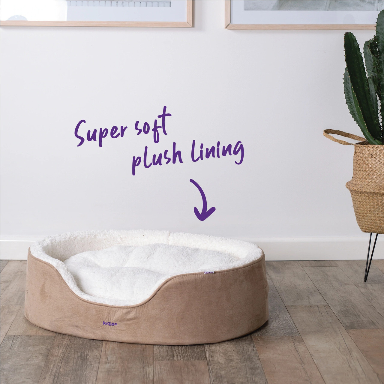 Kazoo Manhattan Dog Bed Coffee & White