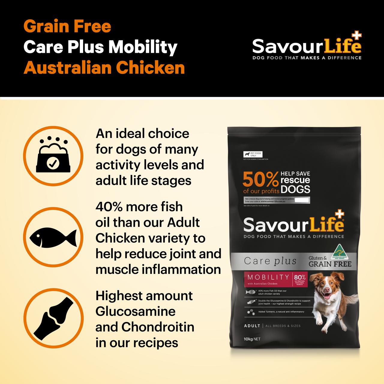 SavourLife Grain Free Adult Mobility Dry Dog Food Chicken