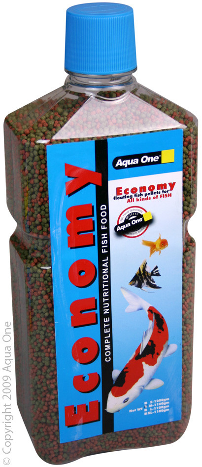 Aqua One Economy Pellet Fish Food 2mm (Bottle) PetO