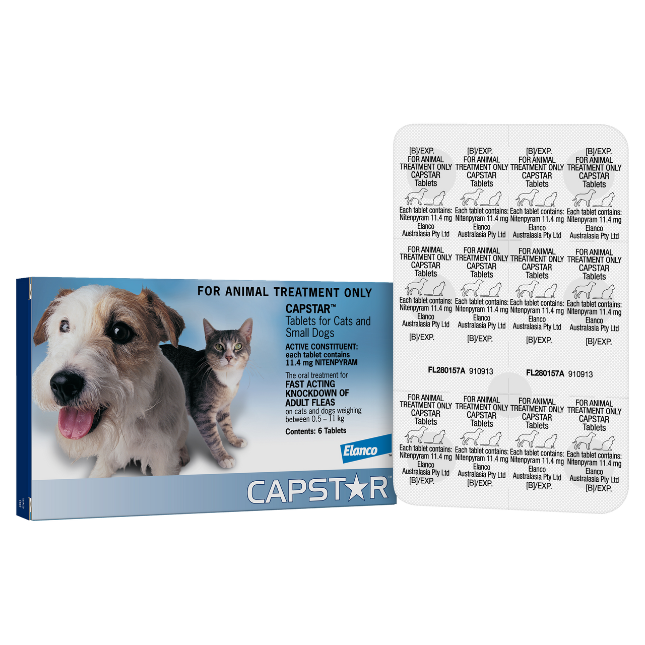 Capstar Flea Treatment For Small Dogs Cats PetO - Main Image