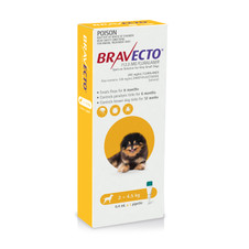 Bravecto Flea & Tick Spot-On For Extra Small Dogs Yellow