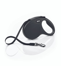 Flexi Classic Tape Retractable Dog Lead in Black