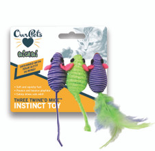 Go!Cat!Go! Three Twine'D Mice Cat Toy