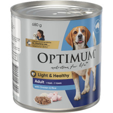 Optimum Light & Healthy Wet Dog Food With Chicken & Rice