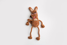 La Doggie Vita Killer Roo Plush Rope Toy With Squeaker Dog Toy