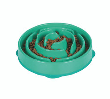 Outward Hound Fun Feeder Slow Feed Dog Bowl Teal