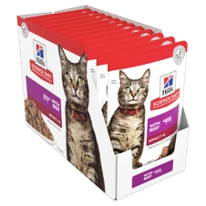 Hill's Science Diet Adult Beef Wet Cat Food Pouches