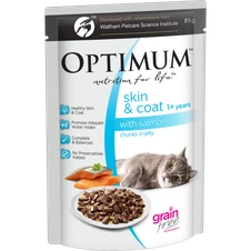 Optimum Grain Free Skin & Coat Salmon Chunks in Jelly Wet Cat Food