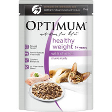 Optimum Grain Free Healthy Weight Chicken Chunks in Jelly Wet Cat Food