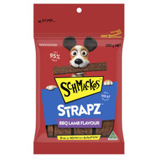 Schmackos Strapz BBQ Lamb Dog Treats