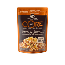 Wellness CORE Simply Shreds Chicken, Chicken Liver & Broccoli Wet Dog Food