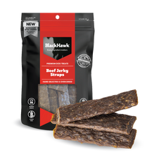 Black Hawk Beef Jerky Straps Dog Treats new