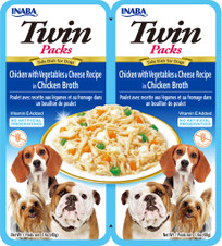 Inaba Twin Packs Vegetable & Cheese Recipe in Chicken Broth Dog Treat